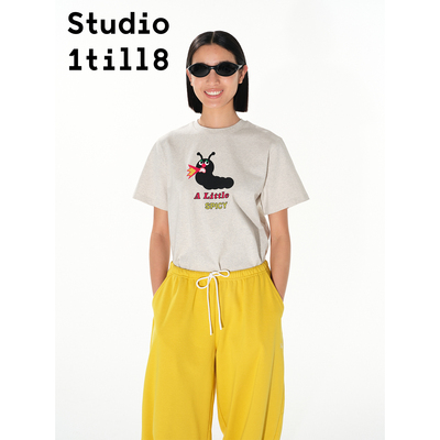Studio1till8辣椒主题合身T恤