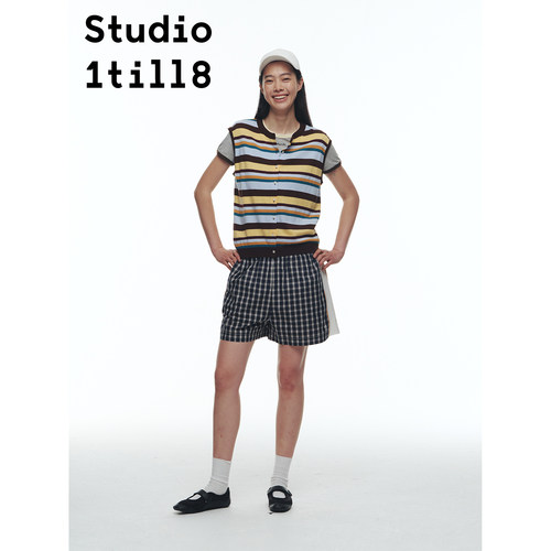 Studio1till8撞色条纹针织背心