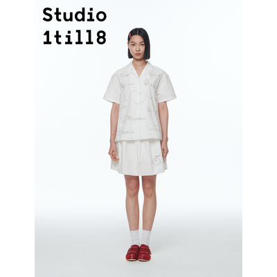 Studio1till8刺绣衬衫/裙/马甲
