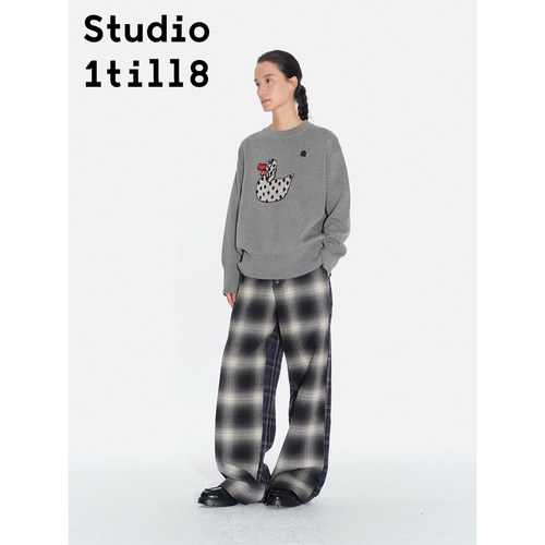 Studio1till8牙痛鸭子针织毛衣