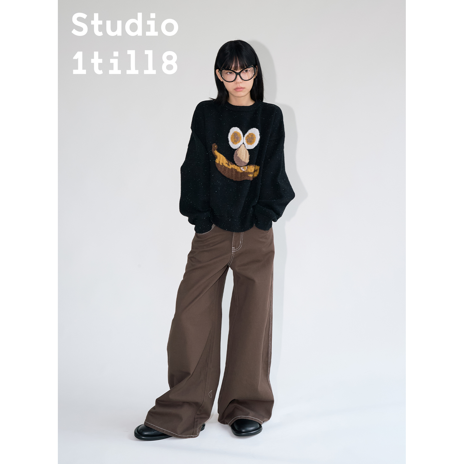 Studio1till8蛋蕉表情毛衣