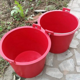 特大号红色牛筋桶熟胶桶水桶手提桶提水桶老式粪桶垃圾桶耐用耐摔
