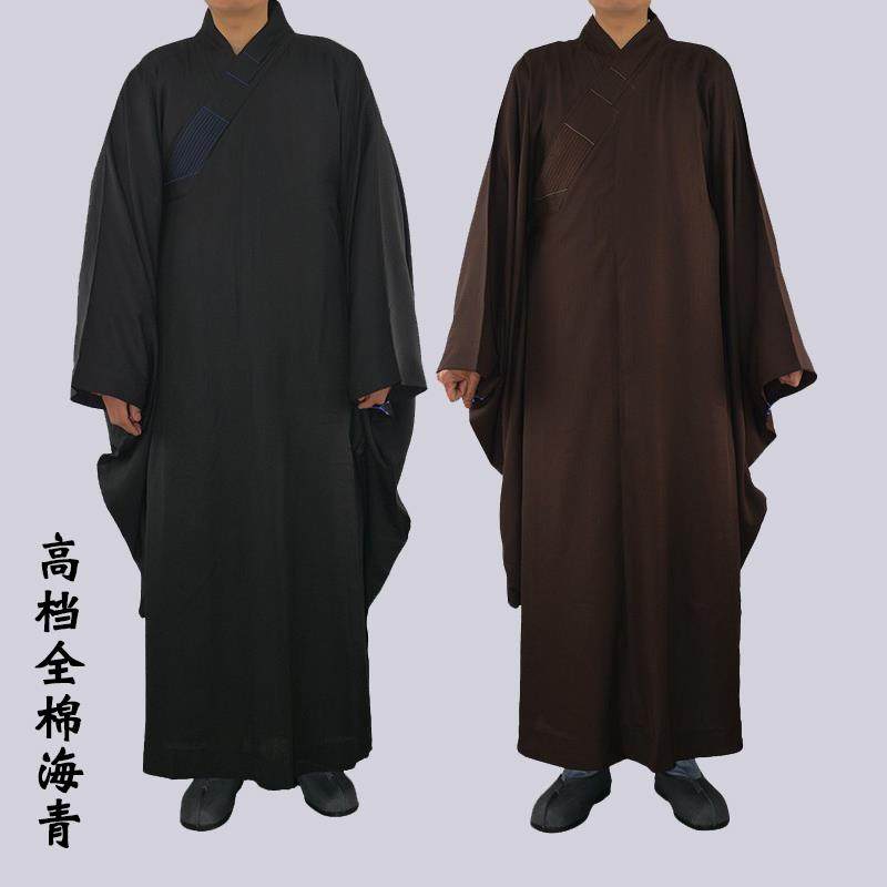 特价全棉居士服长袍大褂女款冬季棉衣僧衣僧服海清衫男