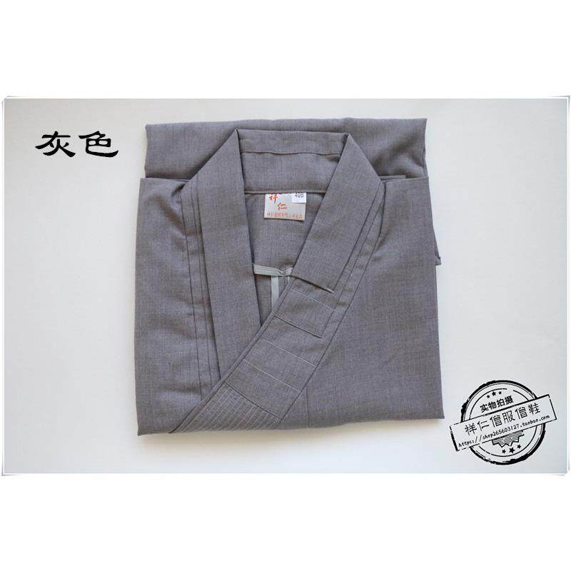 特价祥仁僧服长褂春秋款厚料棉布大褂男女出家僧人尼姑和尚衣长衫