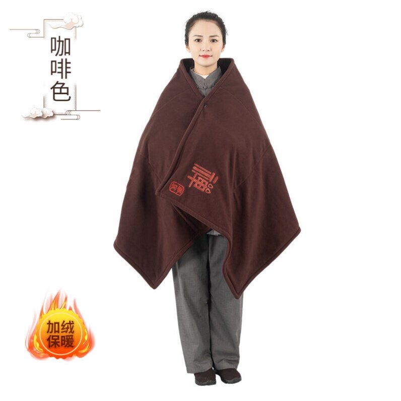 特卖新款打坐披风坐禅观音斗篷秋冬季保暖僧服男女毛呢居士禅修盖