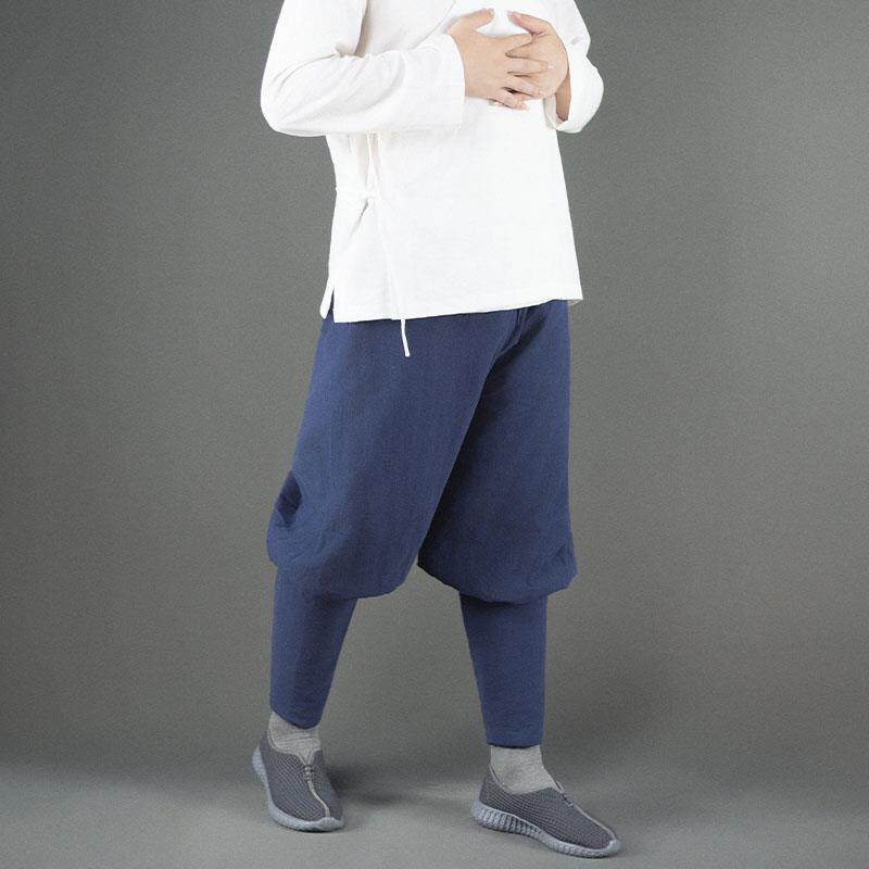 特价冬季僧裤亚麻加棉免绑腿收口小褂裤男宽松保暖出家僧人和尚禅