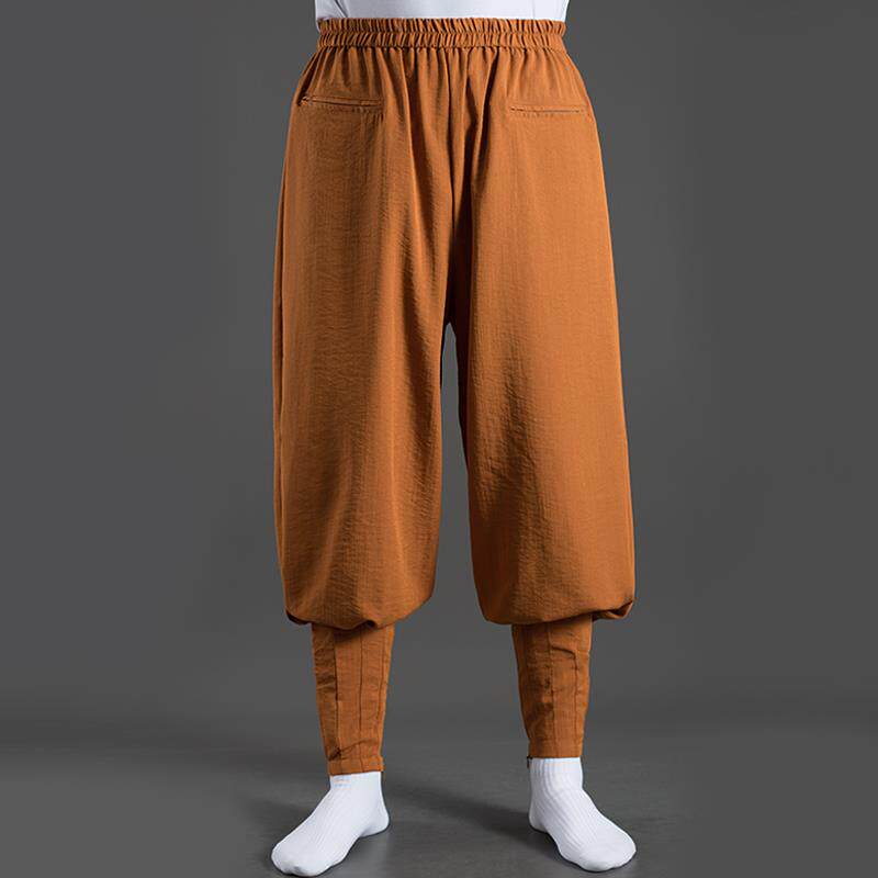 特价僧裤巷外免绑腿僧裤素麻禅修裤和尚僧人僧衣僧服比丘尼春秋免