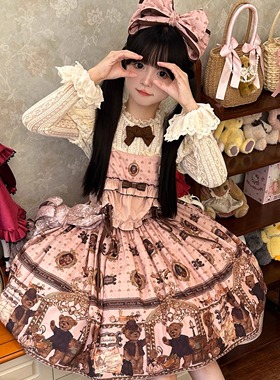 【现货掉落】小熊时光屋jsk/op可爱doll感原创lolita连衣裙lo裙