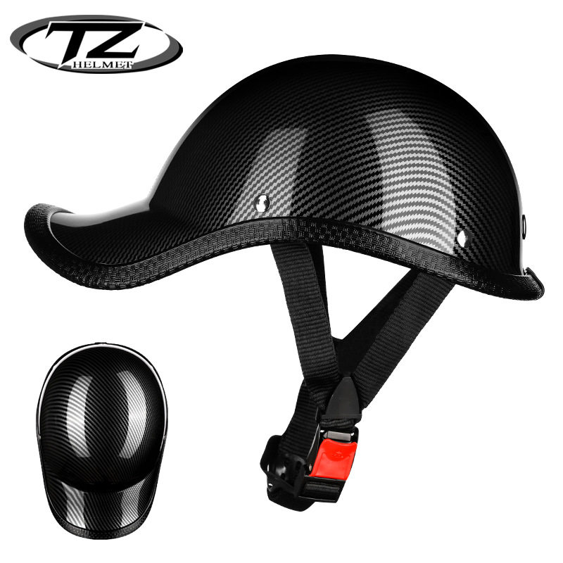 工厂直销复古头盔个性瓢盔哈雷翘半盔电动摩托车机车男女夏季通用