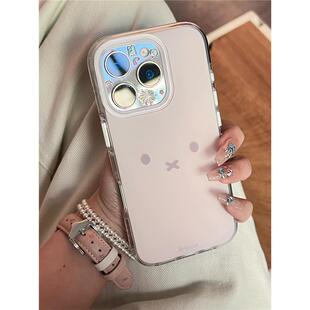 超萌可爱米菲兔表情适用苹果17promax手机壳iPhone16新款15promax保护套17女款13全包防摔14promax磨砂壳潮流