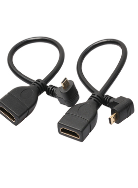 微型HDMIi转标准高清线micro hdmi手机连接电视游戏投影转接线