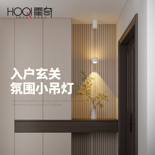 双向出光玄关可升降装饰氛围吊灯