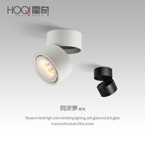 明装小射灯led天花灯 筒灯家用吸顶可调角度北欧无主灯客厅轨道灯