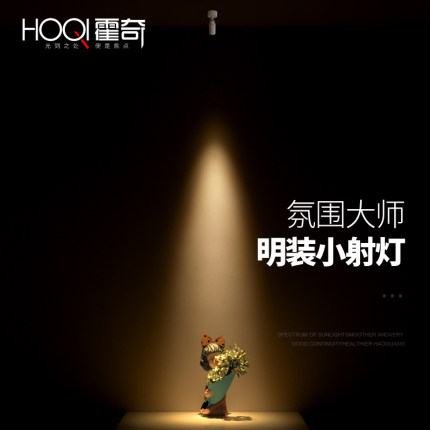 明装小射灯客餐厅玄关照画小光束角度3w博物馆led迷你聚光氛围灯
