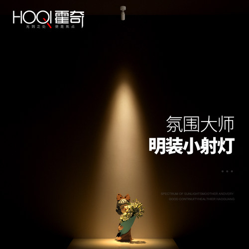 明装小射灯客厅背景墙照画小光束角度3w博物馆led迷你聚光氛围灯