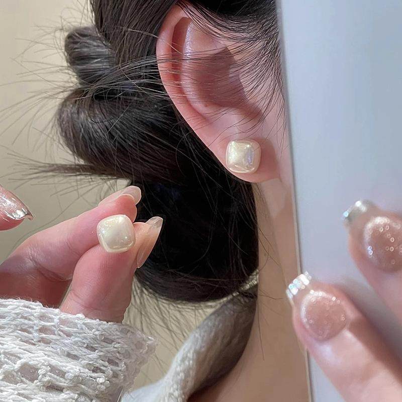 法式温柔方形珍珠耳钉女轻奢气质百搭耳环设计感高级小巧精致耳饰,饰品/流行首饰/时尚饰品新,耳钉,淘宝优惠券,粉丝福利购,淘宝优惠卷