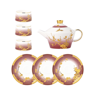 故宫 喜上眉梢茶具套装 一壶三杯三碟 成套茶具 故宫官方旗舰店