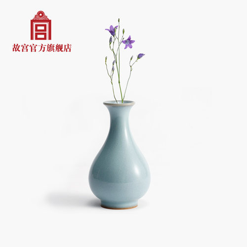 故宫汝窑天青釉玉壶春生日礼物