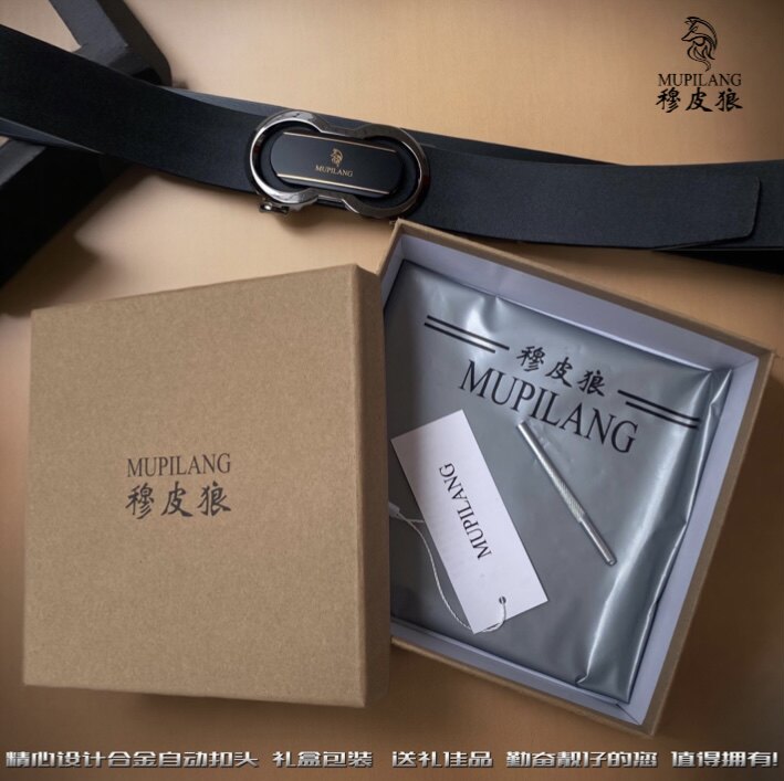 头层牛皮合金自动扣头/时尚男士商务复古中国风/整张牛皮切割而成