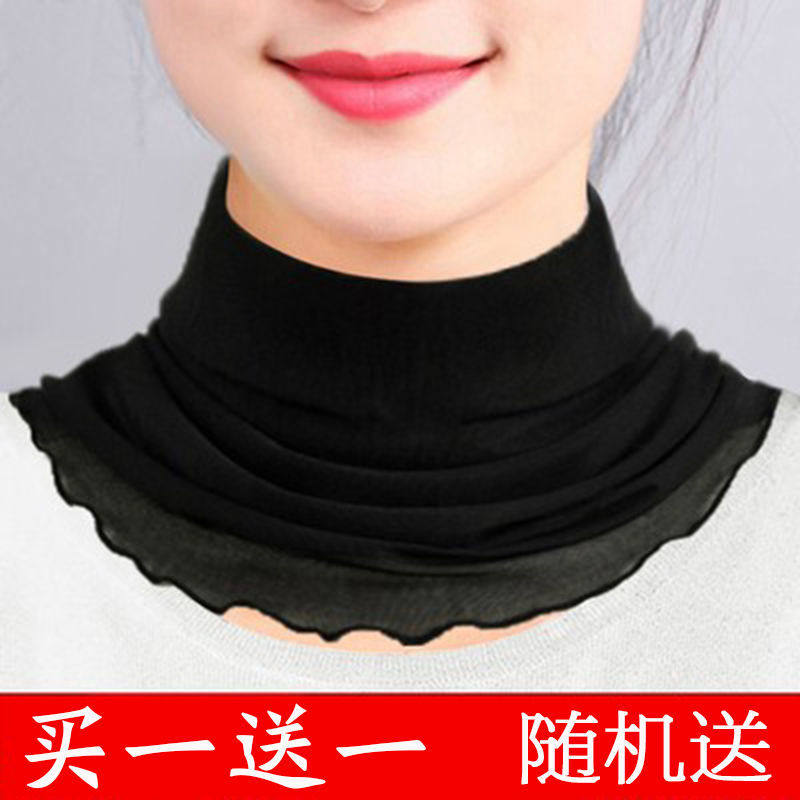 【买一送一】春夏秋围脖女套头丝巾防晒护颈椎假领广场舞脖套围巾