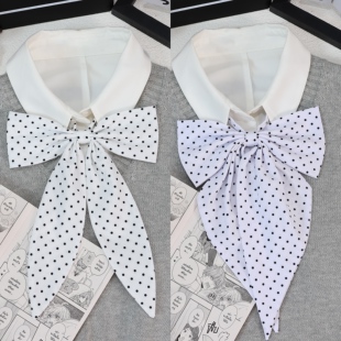 水手服专用领结 波点长柄蝴蝶结JK免打领结日系制服配饰