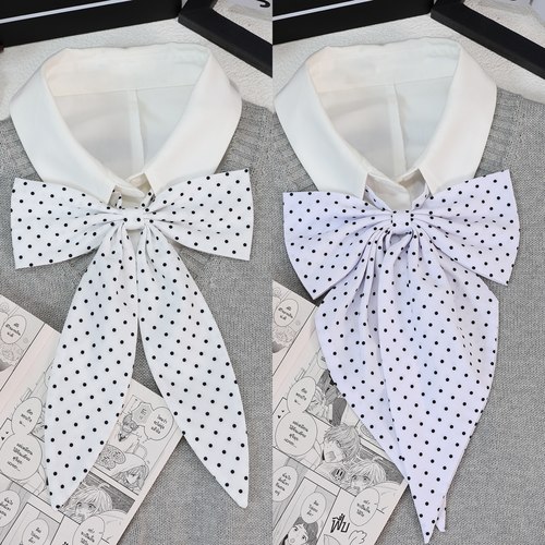波点长柄蝴蝶结JK免打领结日系制服配饰 水手服专用领结