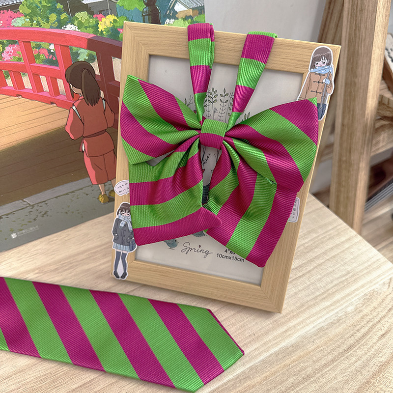 明日同学自制斯普拉遁领结喷喷领结领带蝴蝶结COS红绿色漫展包邮