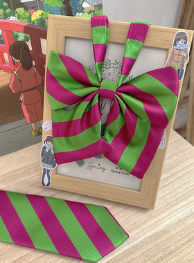 明日同学自制斯普拉遁领结喷喷领结领带蝴蝶结COS红绿色漫展包邮