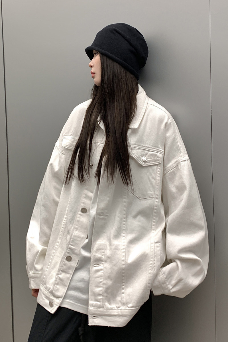 24新款抖音品质男士宽松纯色情侣休闲水洗外套上衣N961/P85,女装短外套,星座202