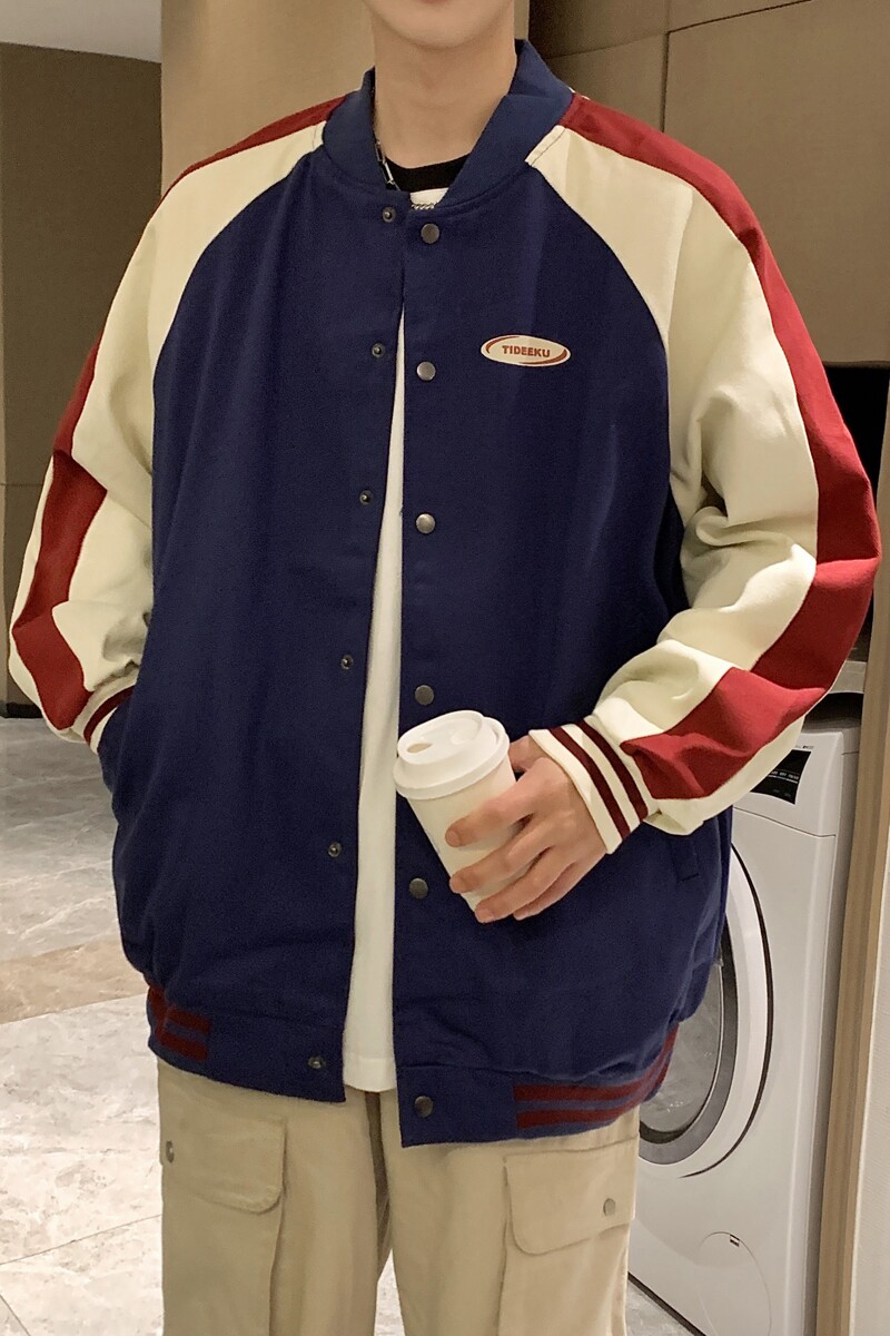 24款撞色棒球服潮流情侣字母夹克上衣9106/P95,男装夹克,星座202