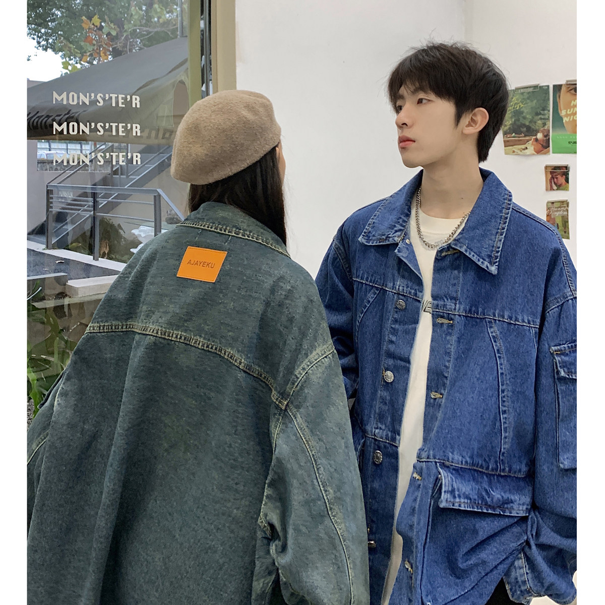 24款水洗牛仔工装情侣牛仔夹克 N11 /P98图片