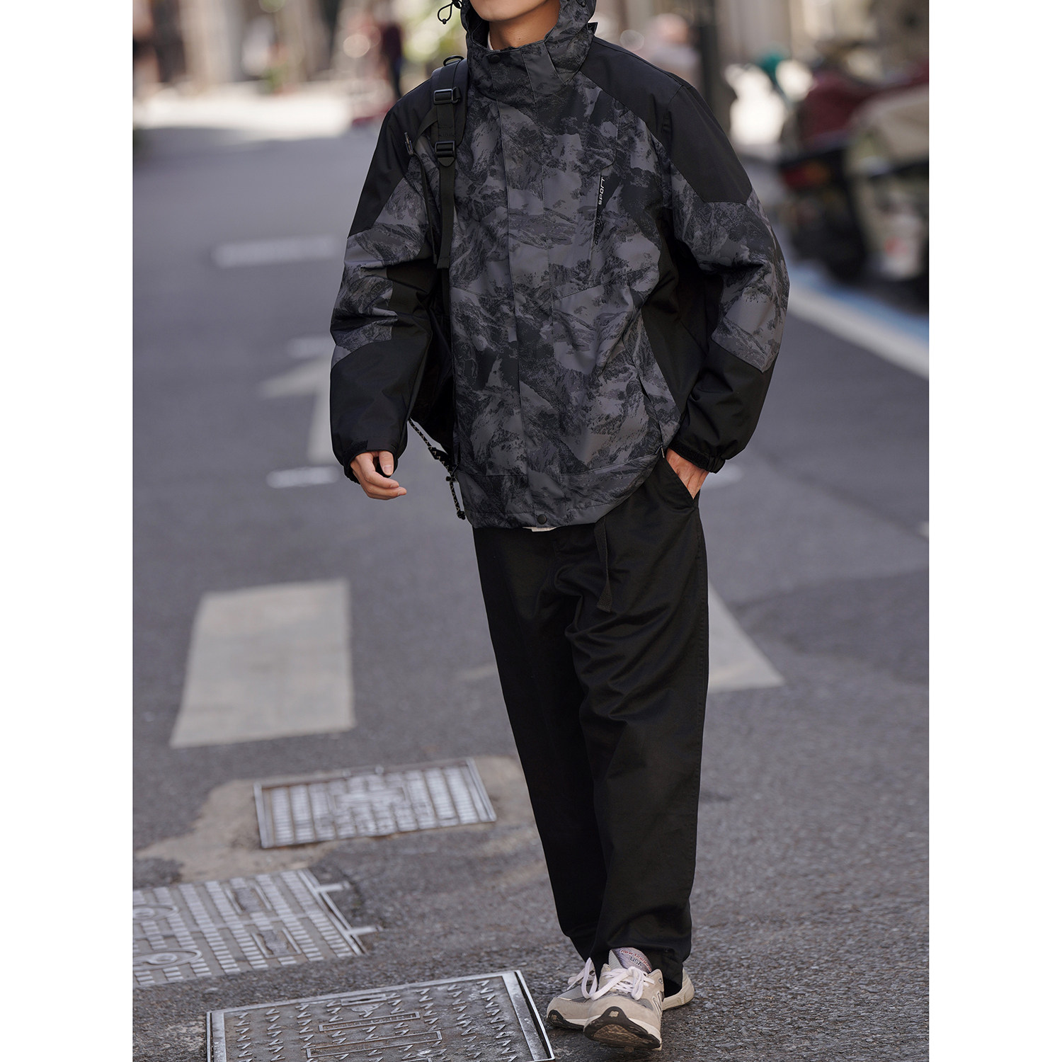 备货充足2026年新款抖音品质潮流撞色冲锋衣外套JK19/P70,男装夹克,星座202
