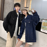 24款牛仔夹克宽松韩版工装潮流水洗情侣外套N991/P98148，男装夹克，星座202