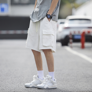 七色 夏季新款水洗工装大口袋微弹潮流休闲短裤 K2201/ P55，男装牛仔裤，星座202