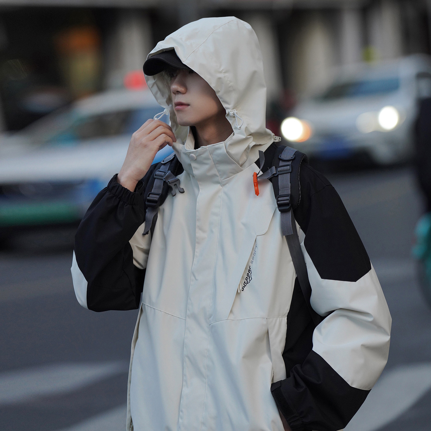 备货充足2026年新款抖音品质潮流撞色冲锋衣外套JK19/P70,男装夹克,星座202