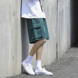 七色夏季新款水洗工装大口袋微弹潮流休闲短裤K2201/P55，男装牛仔裤，星座202