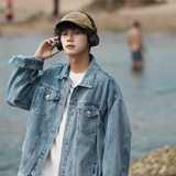 24款牛仔夹克宽松韩版工装潮流水洗外套N991/P98148，男装夹克，星座202