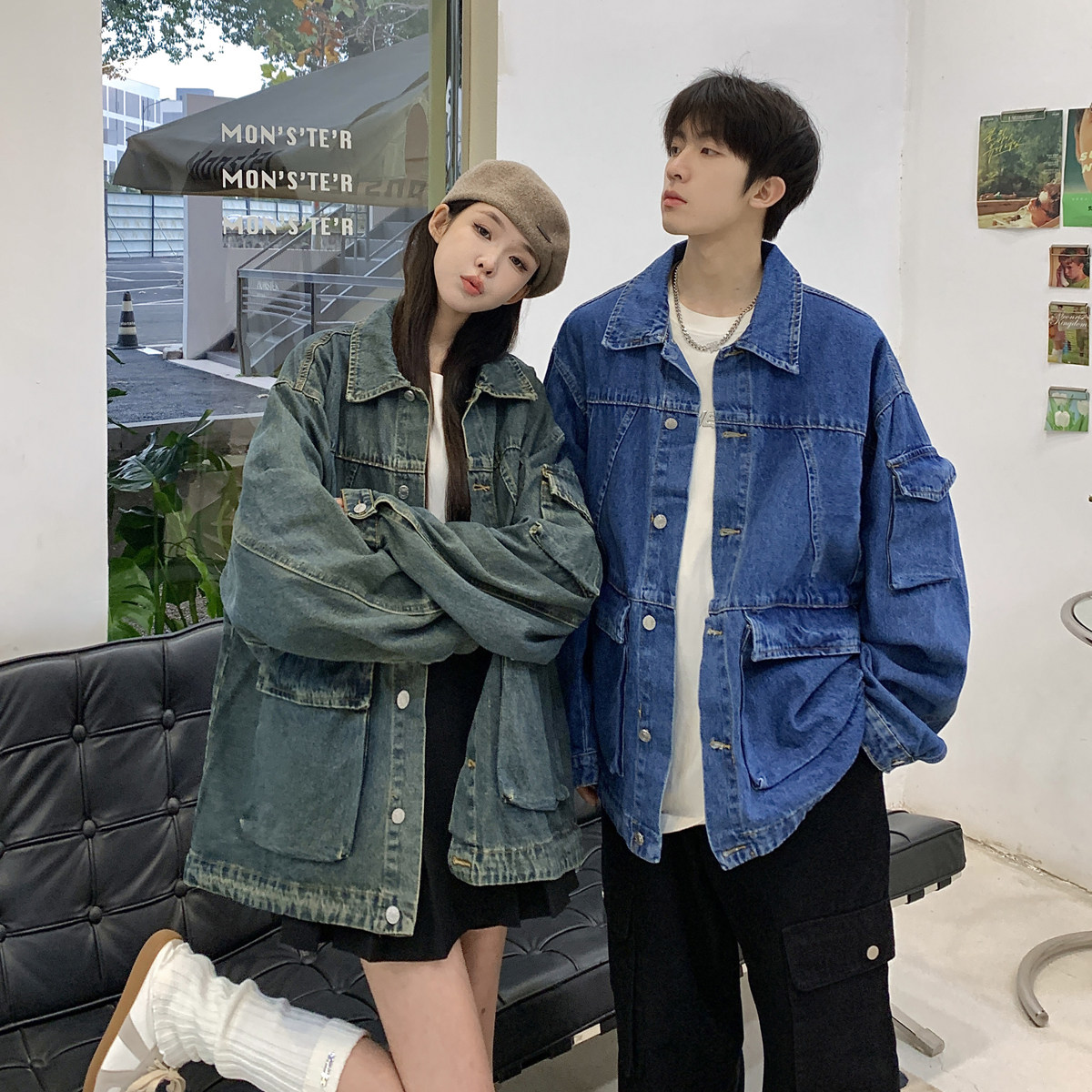 24款水洗牛仔工装情侣牛仔夹克N11/P98,男装夹克,星座202
