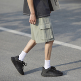 七色夏季新款水洗工装大口袋微弹潮流休闲短裤K2201/P55，男装牛仔裤，星座202