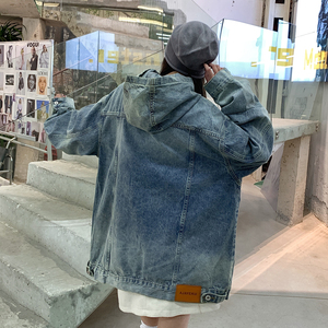 24新款牛仔连帽水洗情侣款卫衣 N55/ P98图片