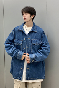 24款 新款水洗牛仔情侣潮流衬衫夹克 N22/ P98图片