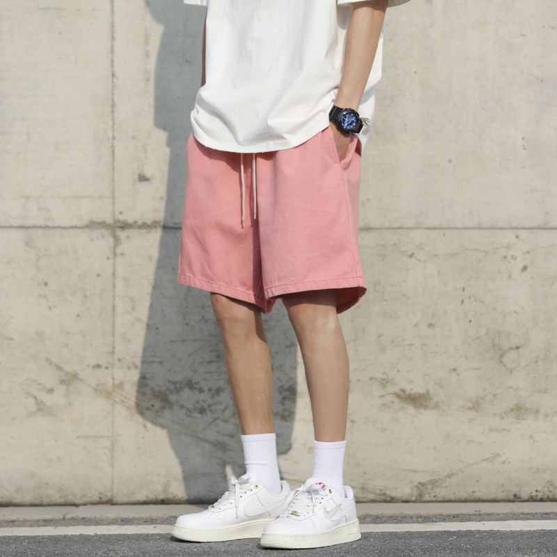 夏季新款直筒纯色净版水洗休闲工装短裤K2202/P50，男装牛仔裤，星座202