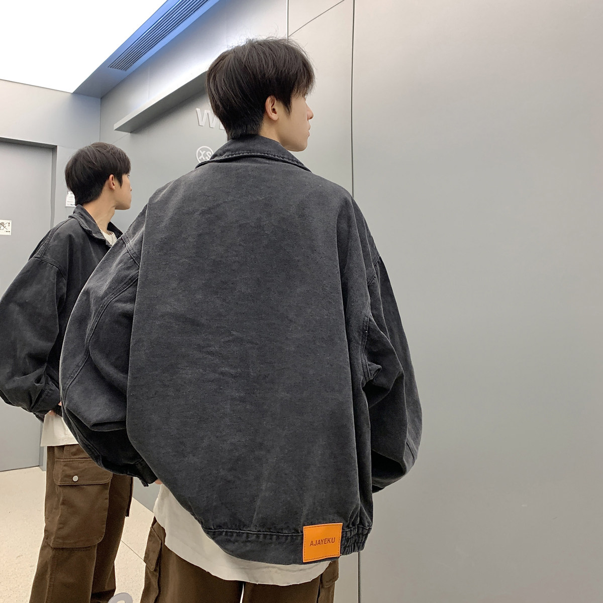 24新款工装大口袋水洗情侣潮流牛仔夹克N33/P85,男装夹克,星座202
