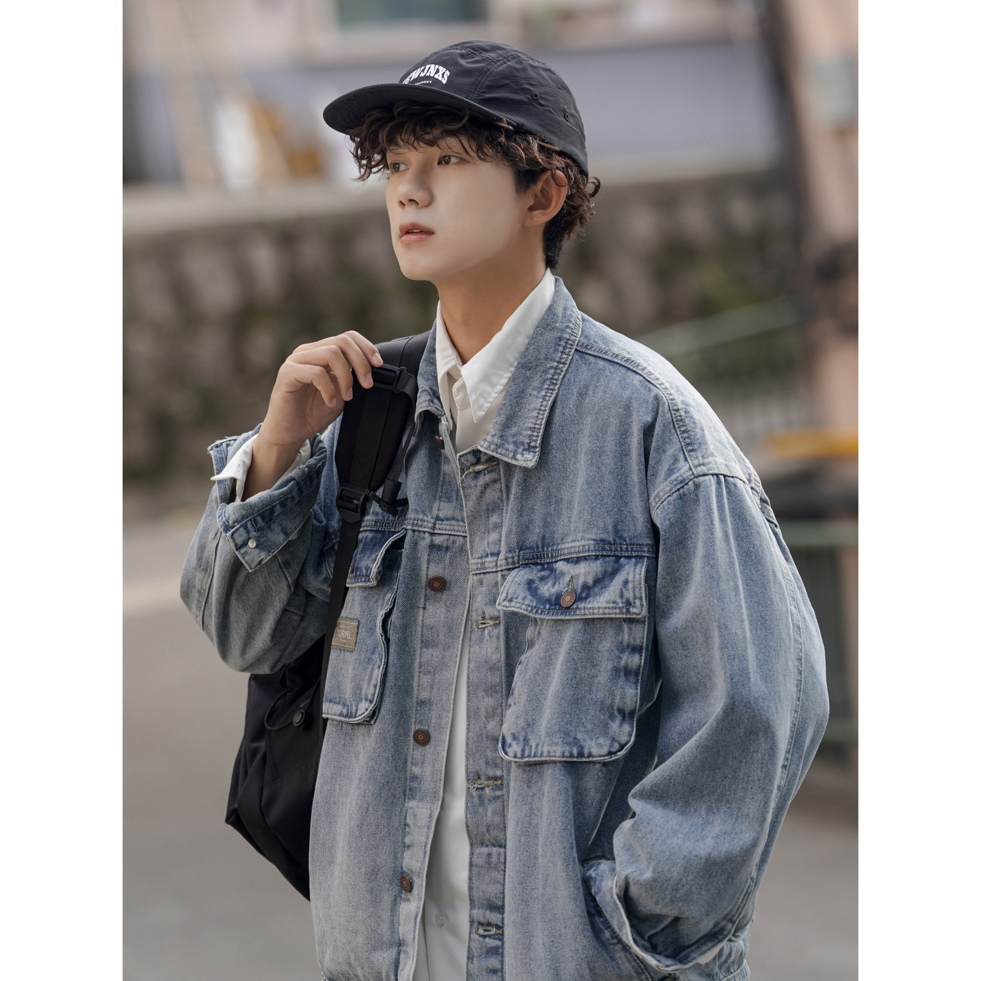 24款工装牛仔夹克大口袋休闲潮流外套上衣N998/P85,男装夹克,星座202