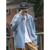 24款中长款字母刺绣工装男牛仔水洗夹克2016/P98，男装夹克，星座202