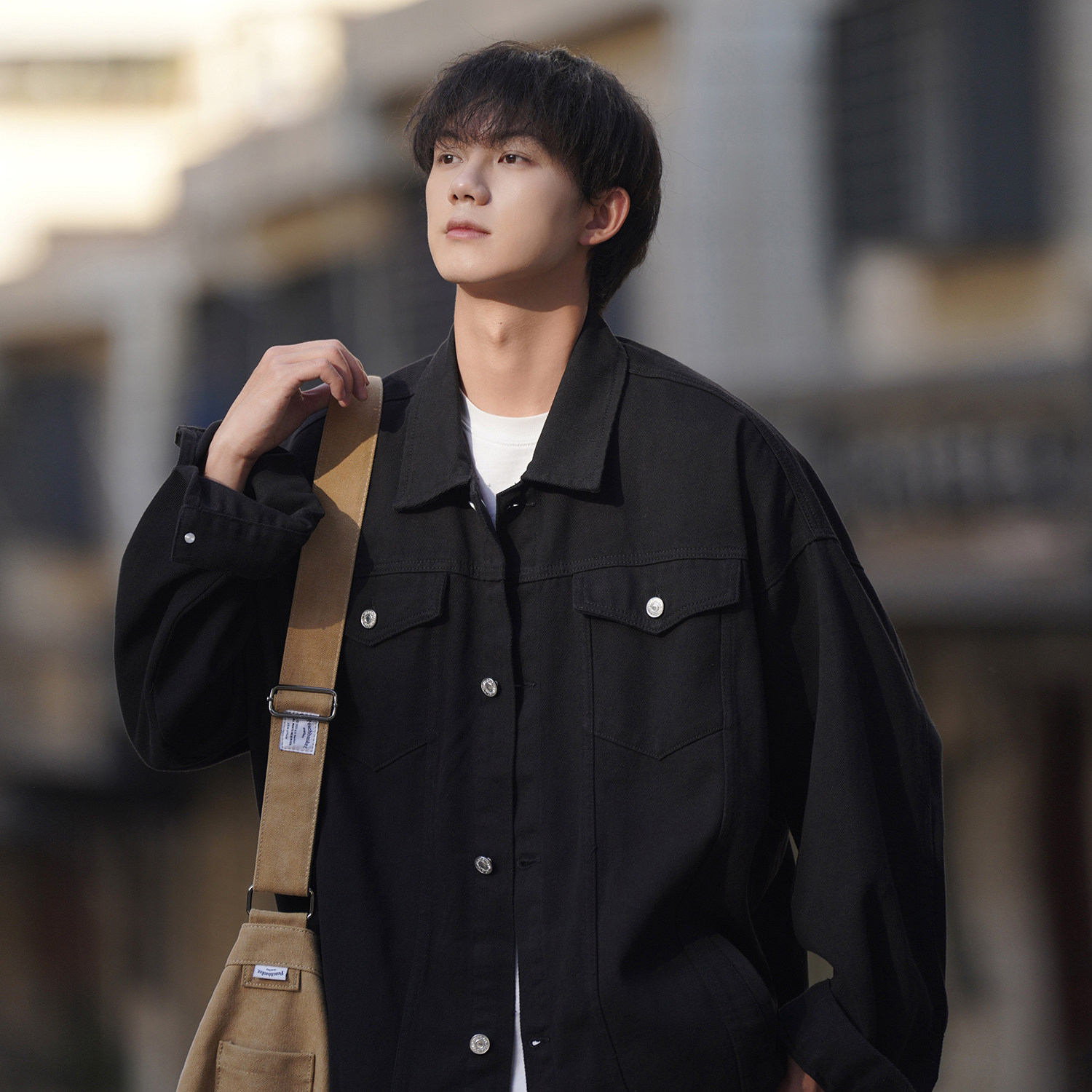 24新款抖音品质男士宽松纯色休闲水洗外套上衣N961/P85/12，女装短外套，星座202