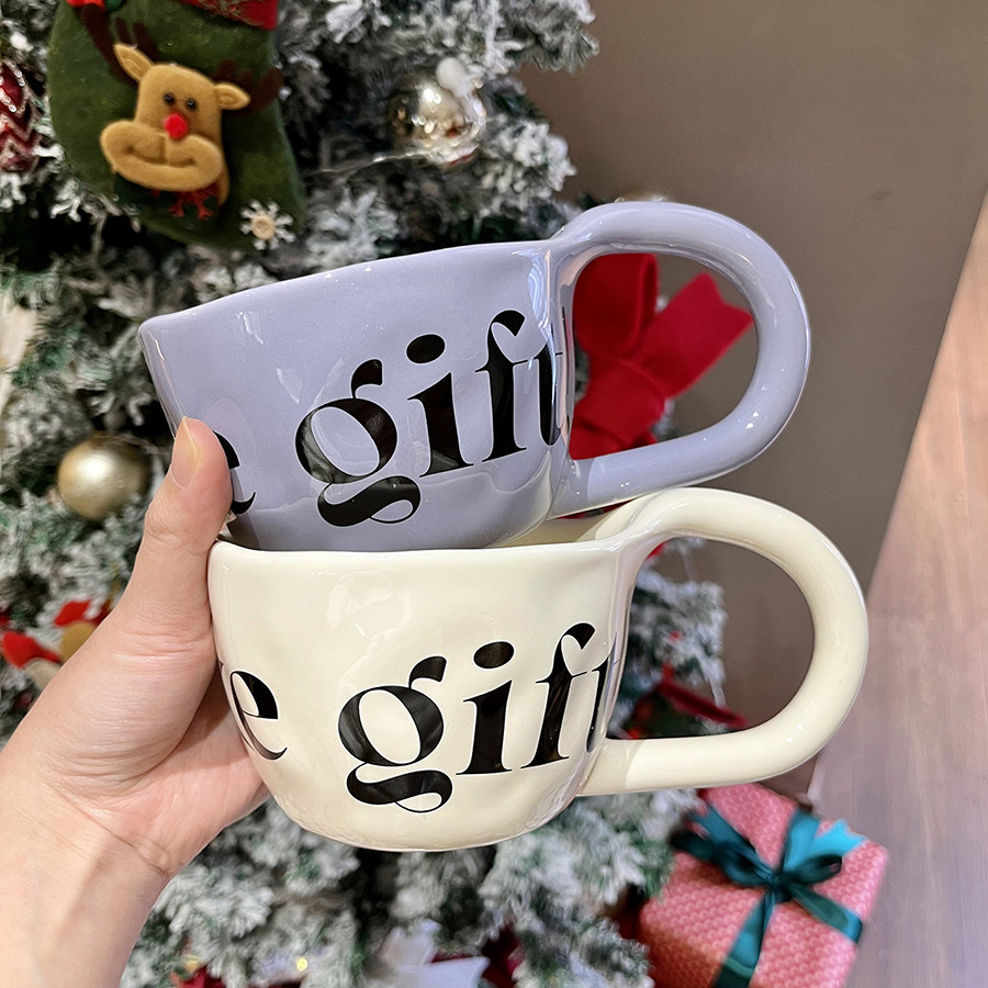 endless stars 韩式ins创意快乐杯陶瓷马克杯大耳朵把手gift礼物