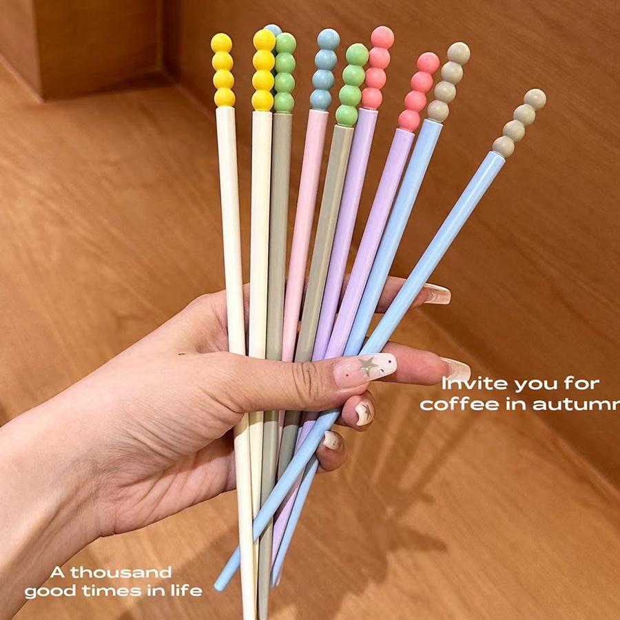 老板娘自用简约风豆豆创意筷子