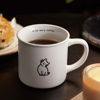 原创猫猫狗狗马克杯情侣水杯礼物