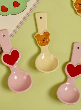 Endless stars韩国ins可爱卡通陶瓷勺子辅食儿童宝宝饭勺家用汤勺